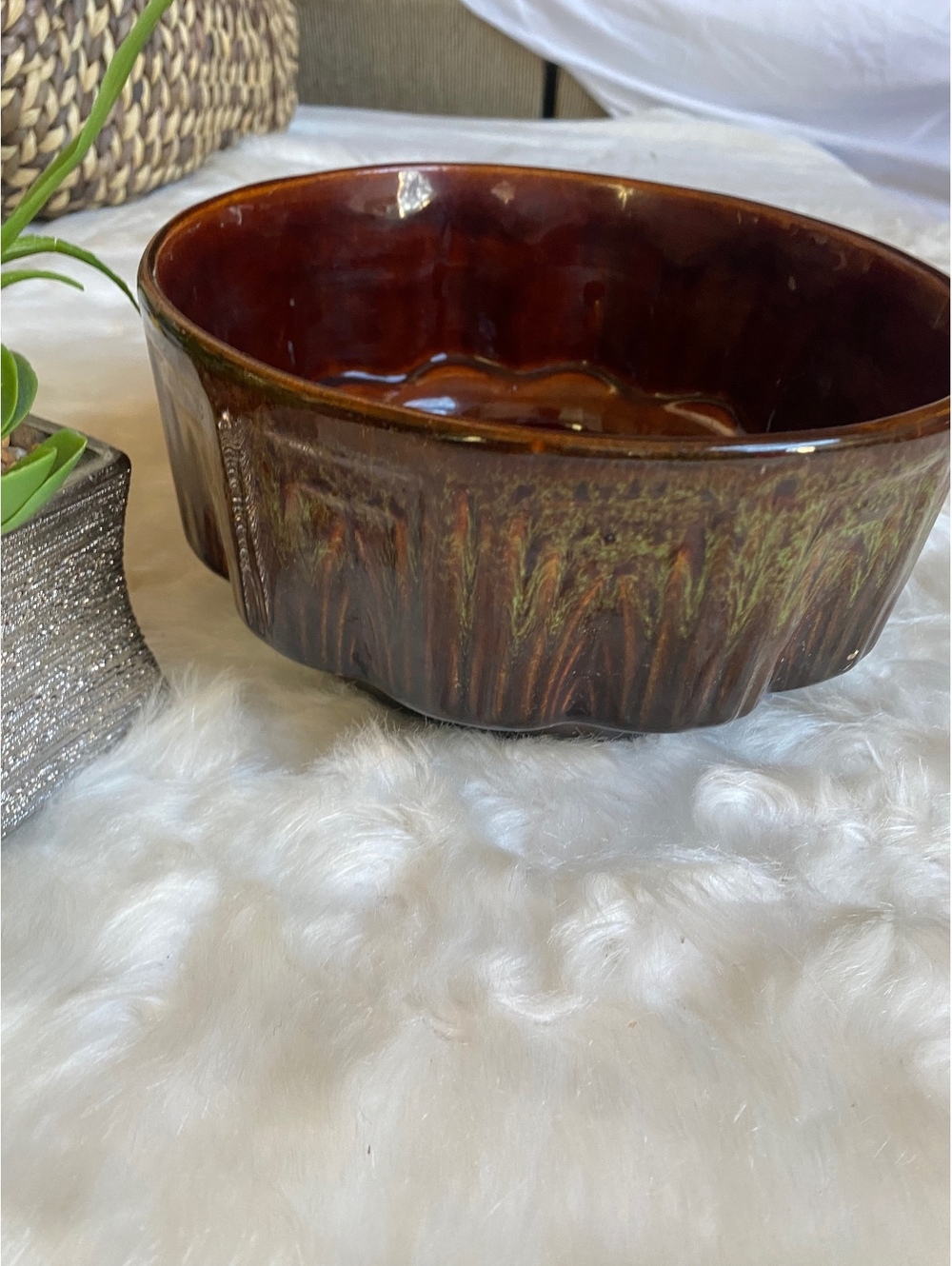 Haggar Vintage USA Brown Ceramic Bowl